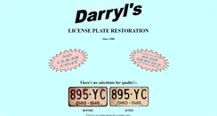 Desktop Screenshot of darrylsplates.com